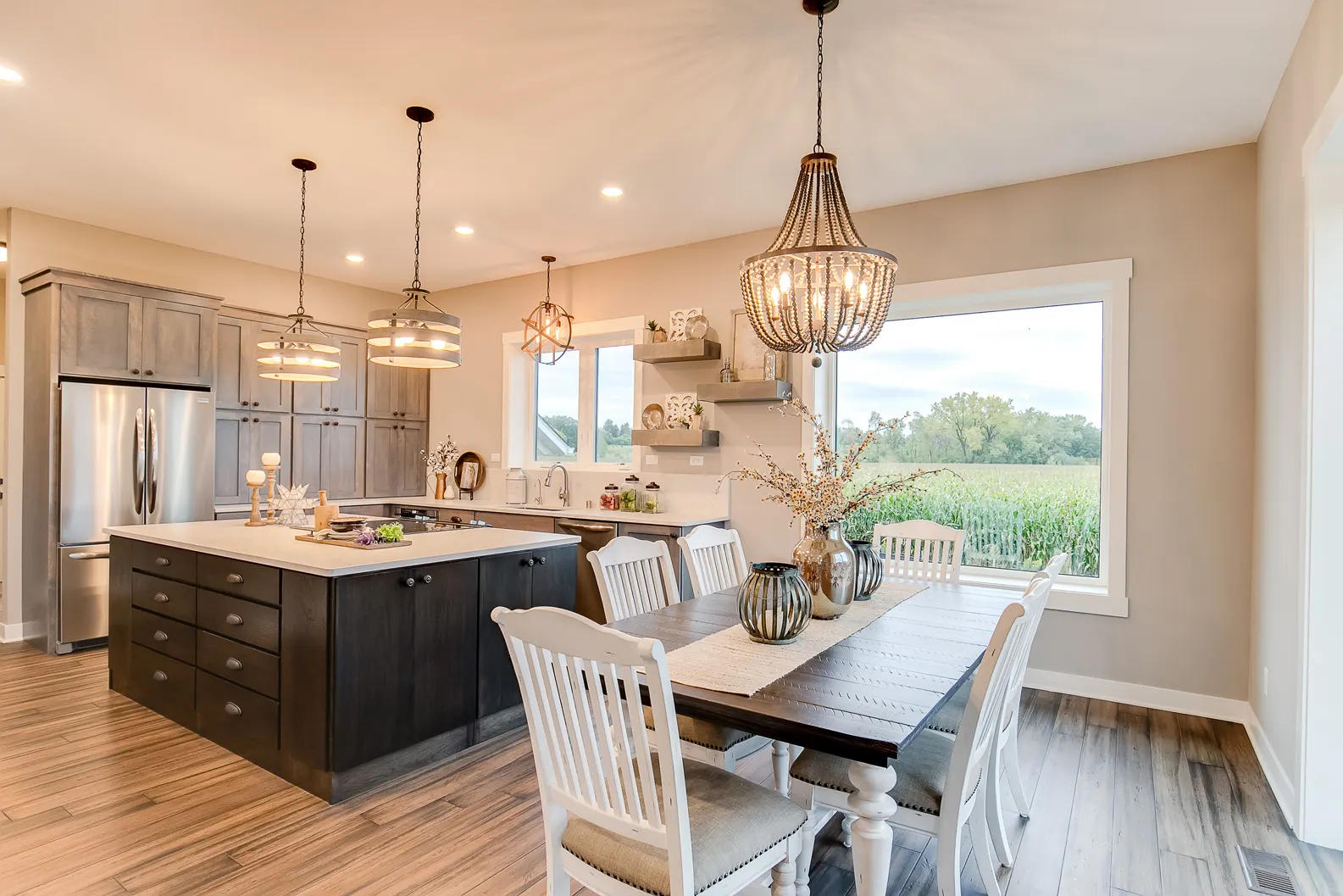 Staged kitchen